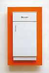 3.4.2001 Galerie Schtte: Martin Brger: "Mbelfarbkrper, Signalorange" 1998